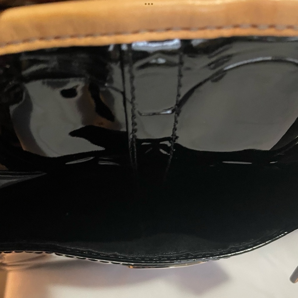 Coach Black and Tan Signature Tote with Leather Trim - Picture 5 of 10